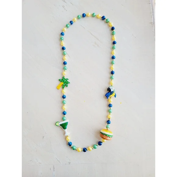 Jimmy Buffet Cheeseburger in Paradise Necklace - Picture 1 of 9